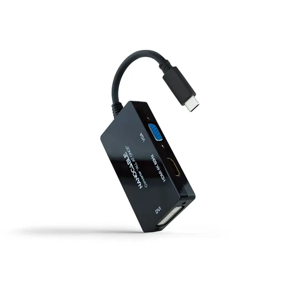 Nanocable conversor usb-c a hdmi/dvi/vga 20 cm