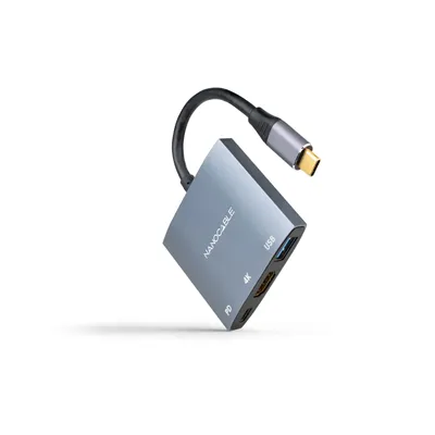 Nanocable conversor usb-c a hdmi/usb3.0/pd 15 cm