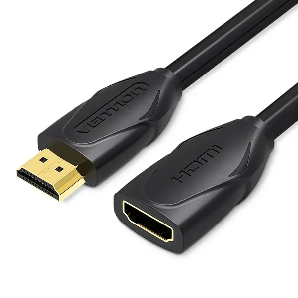 Cable Alargador HDMI Vention VAA-B06-B100/ HDMI Macho - HDMI Hembra/ 1m/ Negro