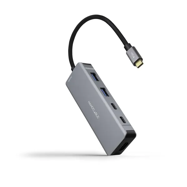 Nanocable hub usb-c 2xusb-a+2xusb-c+hdmi+usb-c pd