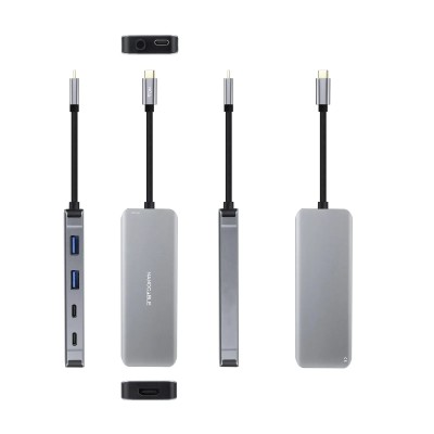 Nanocable hub usb-c 2xusb-a+2xusb-c+hdmi+usb-c pd