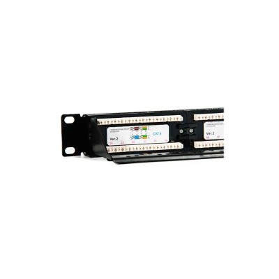 2lan patch panel 19" cat6 24 puertos utp