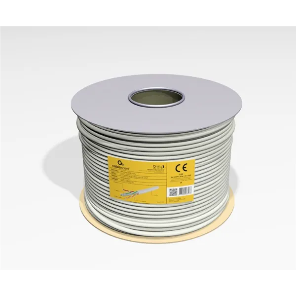 Gembird Bobina de cable RJ45 UTP Cat.6 Rigido 100 mts, Gris