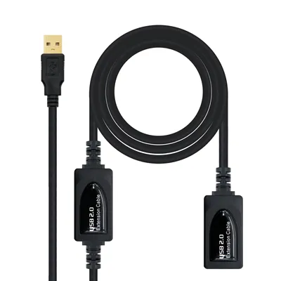 Cable Alargador USB 2.0 Nanocable 10.01.0212/ USB Macho - USB