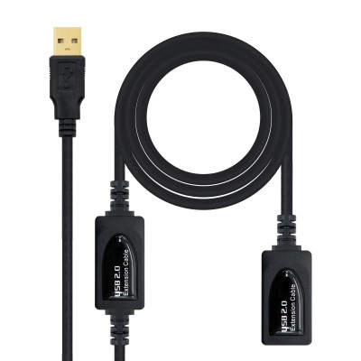 Cable Alargador USB 2.0 Nanocable 10.01.0213/ USB Macho - USB