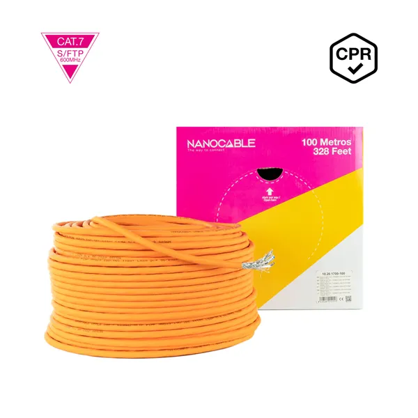 Nanocable cable red cat7 cpr lszh awg23 100m