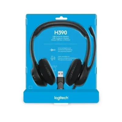 Auriculares Logitech H390/ con Micrófono/ USB/ Negros