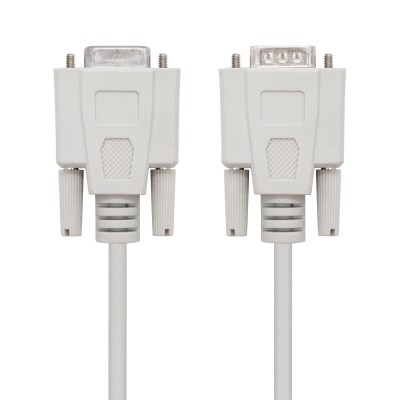 Nanocable cable serie rs232, db9 m-h, beige, 1.8m