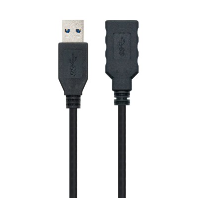 Cable Alargador USB 3.0 Nanocable 10.01.0901-BK/ USB Macho -