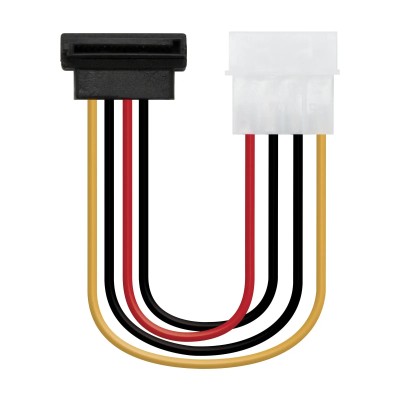 Nanocable cable sata acodado, molex m-sata/h, 16cm