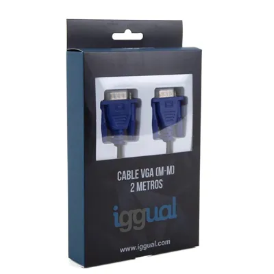 Iggual cable conmutador vga (m-m) 2 metros negro