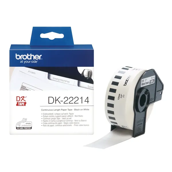 Brother cinta dk22214 papel térmico continuo 12mm