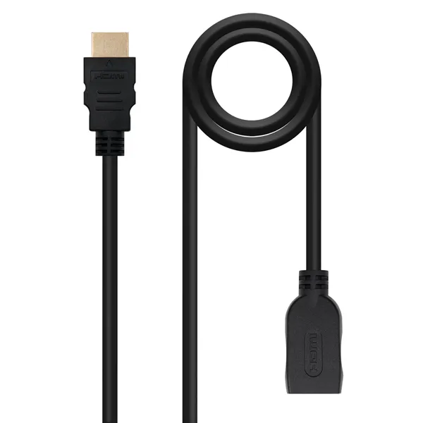 Cable Alargador HDMI Nanocable 10.15.1011/ HDMI Macho - HDMI Hembra/ 1m/ Negro