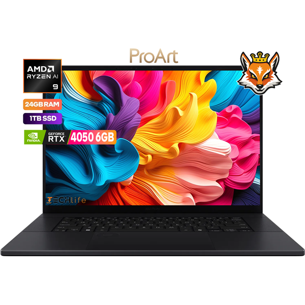 ASUS ProArt P16 OLED H7606WU-ME021W AMD Ryzen AI 9 365 24GB 1TB SSD RTX4050 6GB 16" Táctil