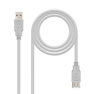 Cable Alargador USB 2.0 Nanocable 10.01.0204/ USB Macho - USB