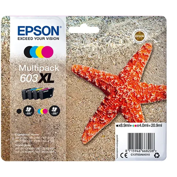 Epson cartucho multipack 603xl 4 colores