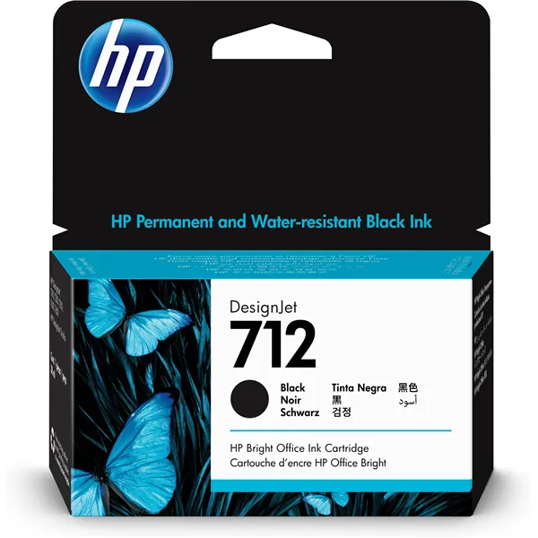 HP 712 Negro 3ED70A - Cartucho de Tinta Original