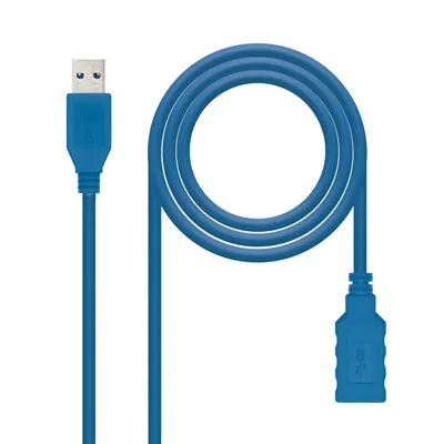 Cable Alargador USB 3.0 Nanocable 10.01.0902-BL/ USB Macho -