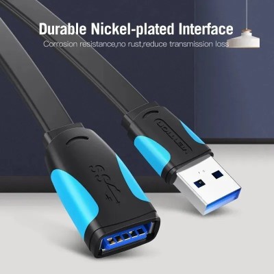 Cable Alargador USB 3.0 Vention VAS-A13-B050/ USB Macho - USB