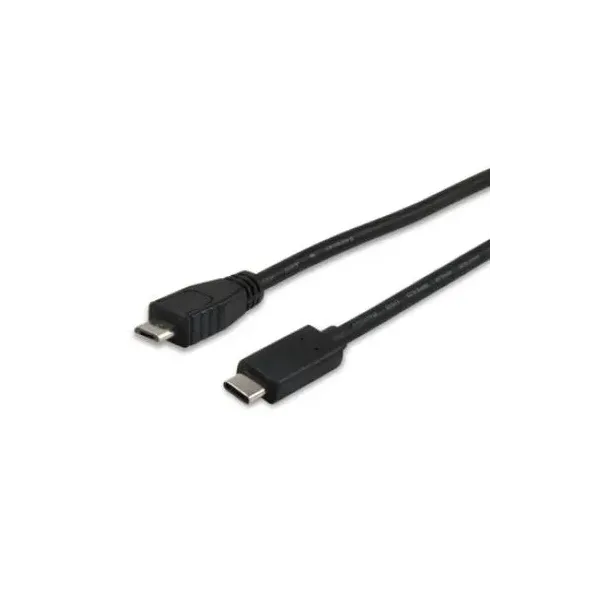 CABLE USB-C a USB TIPO B MICRO B MACHO 1 METRO EQUIP 12888407 para carga (3A) o datos (480mb/s)