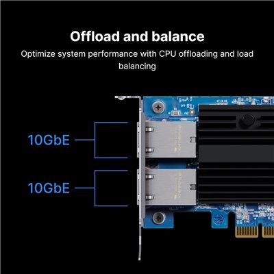 Synology E10G30-T2 Tarjeta de RED PCIe 2xRJ45 Gigabit