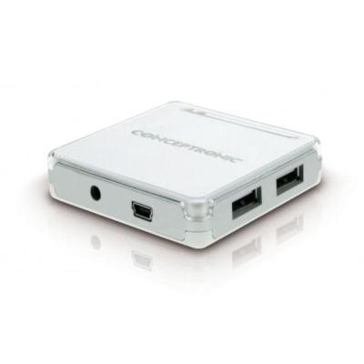 Conceptronic C7USB2W hub de interfaz 480 Mbit/s Blanco