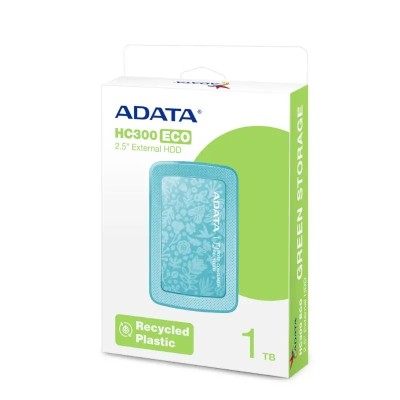 Adata hc300 hdd externo eco 1tb usb 3.2 green