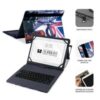 Funda con Teclado Subblim Keytab Pro USB England para Tablets