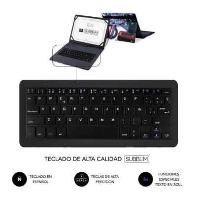 Funda con Teclado Subblim Keytab Pro USB England para Tablets