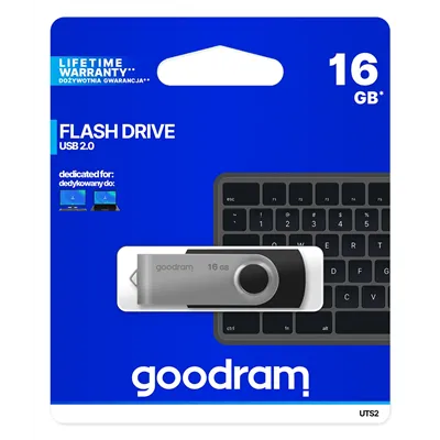 Goodram uts2 lápiz usb 16gb usb2.0 negro