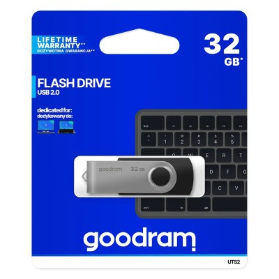 Goodram uts2 lápiz usb 32gb usb 2.0 negro