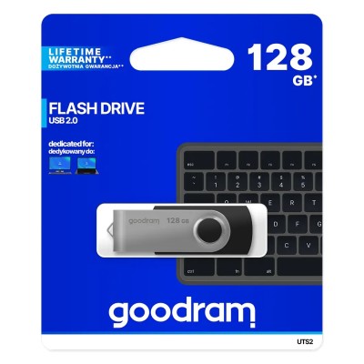 Goodram uts2 lápiz usb 128gb usb2.0 negro