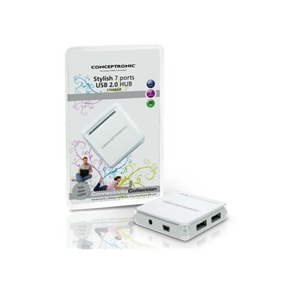 Conceptronic C7USB2W hub de interfaz 480 Mbit/s Blanco