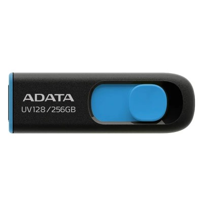 Adata lapiz usb uv128 256gb usb 3.2 negro/azul