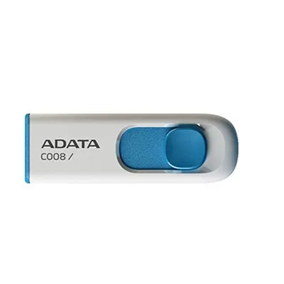 Adata lapiz usb c008 32gb usb 2.0 blanco/azul