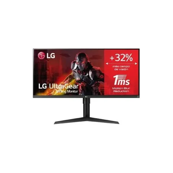 Monitor Gaming Ultrapanorámico LG 34WP65G-B 34'/ WFHD/ 1ms/ 75Hz/ IPS/ Negro