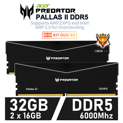 Acer Predator Pallas II Black KIT 32GB DDR5 a 6000MHz CL32