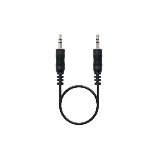 Cable Estéreo Nanocable 10.24.0100/ Jack 3.5 Macho - Jack 3.5 Macho/ 30cm/ Negro