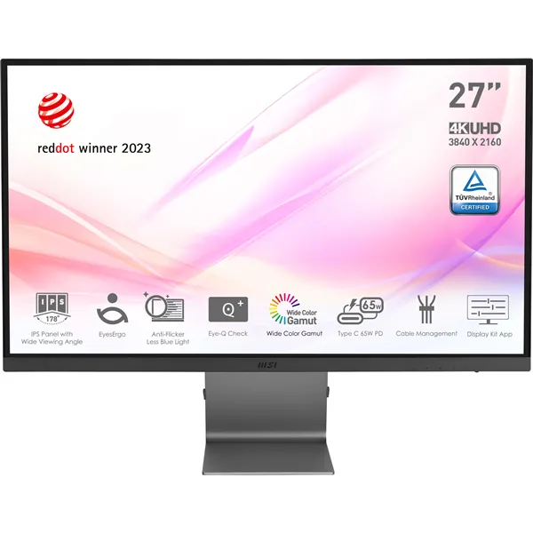 Msi md271ul monitor 27" 4k 75hz 2xhdmi  dp usb-c