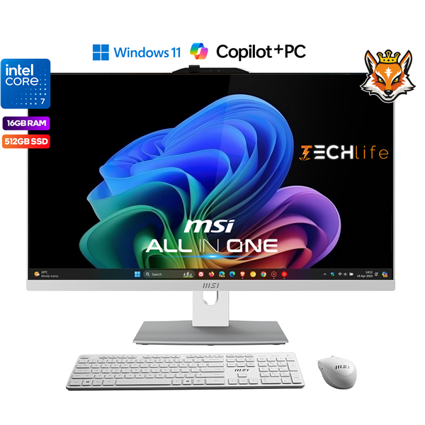 MSI Modern AM242P 1M-1287ES All-in-One 24" Intel Core 7-150u 16GB 512GB SSD W11 Blanco