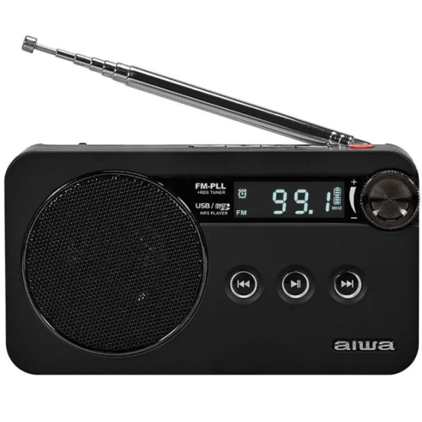 Radio Portátil Aiwa RS-77PLLBK/ Negra