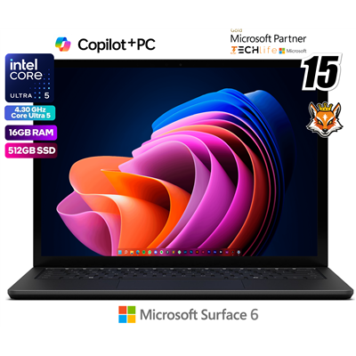 Microsoft Surface Laptop 6 Táctil 15" Negro - Intel Core Ultra