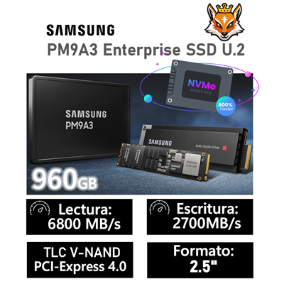 Samsung PM9A3 Enterprise SSD 960GB 2.5" PCI Express 4.0 NVMe