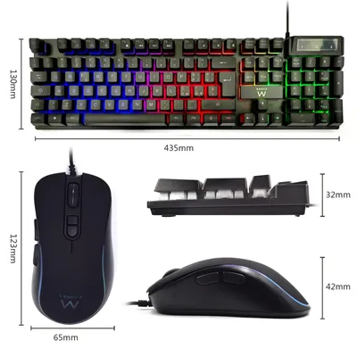 Ewent teclado+raton gaming pl3201 usb