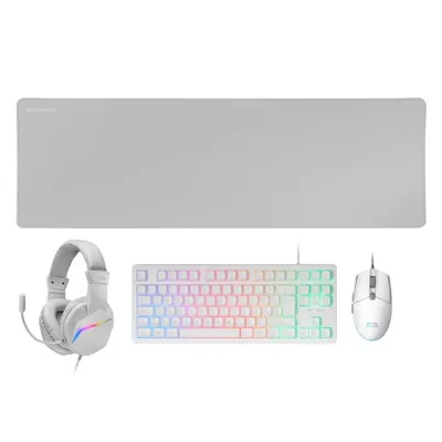 Mars gaming combo gaming mcp-rgb3w 4en1 blanco