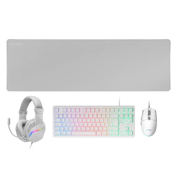 Mars gaming combo gaming mcp-rgb3w 4en1 blanco