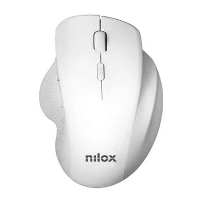 Nilox ratón wireless 3200 dpi, 2.4g, blanco