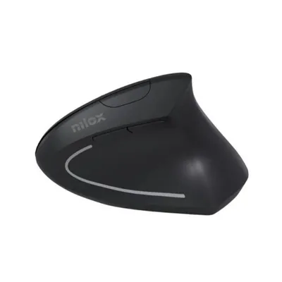 Nilox ratón wireless vertical, 1600 dpi, negro