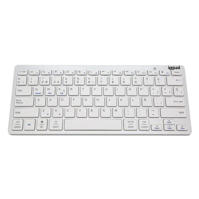 Iggual teclado bluetooth slim tkl-bt plata