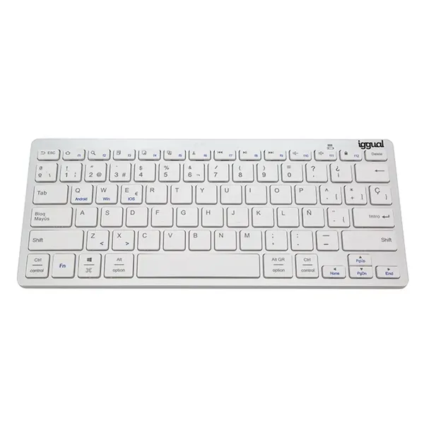 Iggual teclado bluetooth slim tkl-bt plata